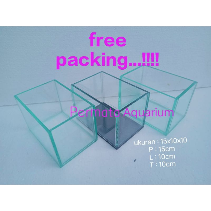 soliter cupang kaca 15x10x10