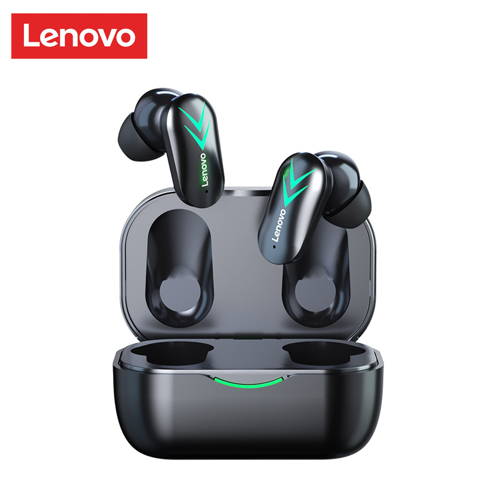 Lenovo TWS Earphone True Wireless LED Display Bluetooth 5.1 300mAh - XT82 - Black