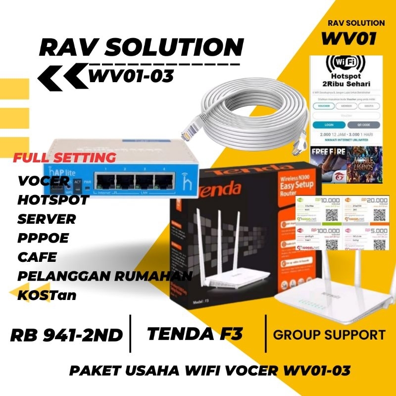 PAKET USAHA WIFI VOCER WV01-03 CUSTOM RAV SOLUTION