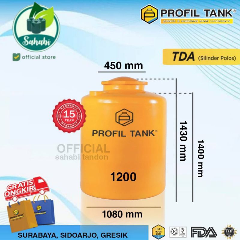 Tandon Air / Tangki Air / Toren Air  PROFIL TANK Ukuran 1200 Liter Invoice