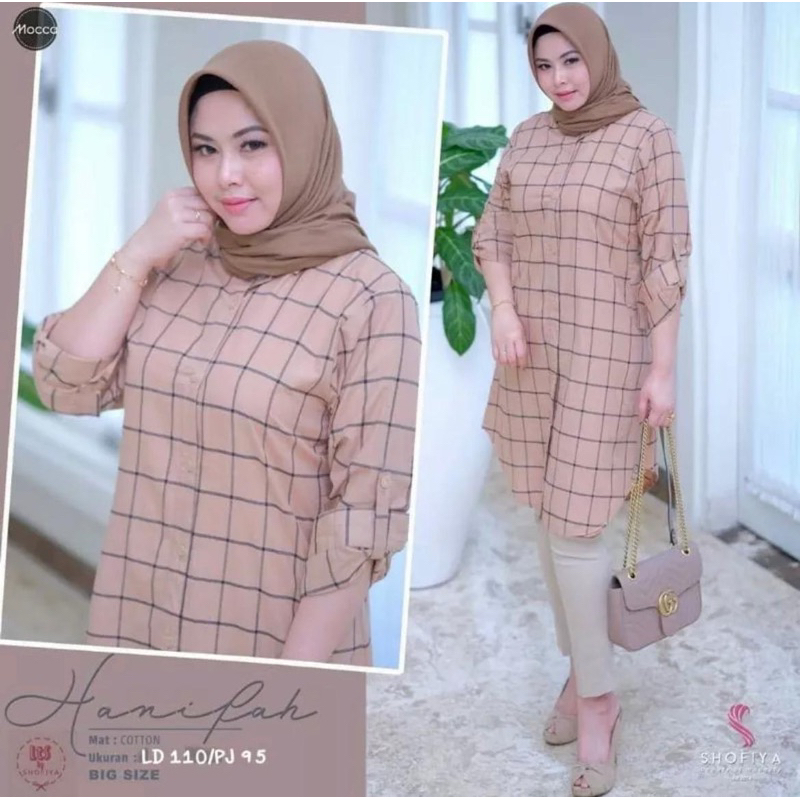 Tunik Kotak Terbaru/Tunik Katun / Tunik wanita jumbo