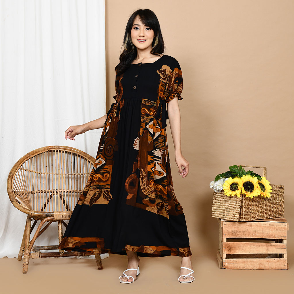 Jivva Authentic Giya Dress Daster Kekinian Daster Tali Samping Semata Kaki