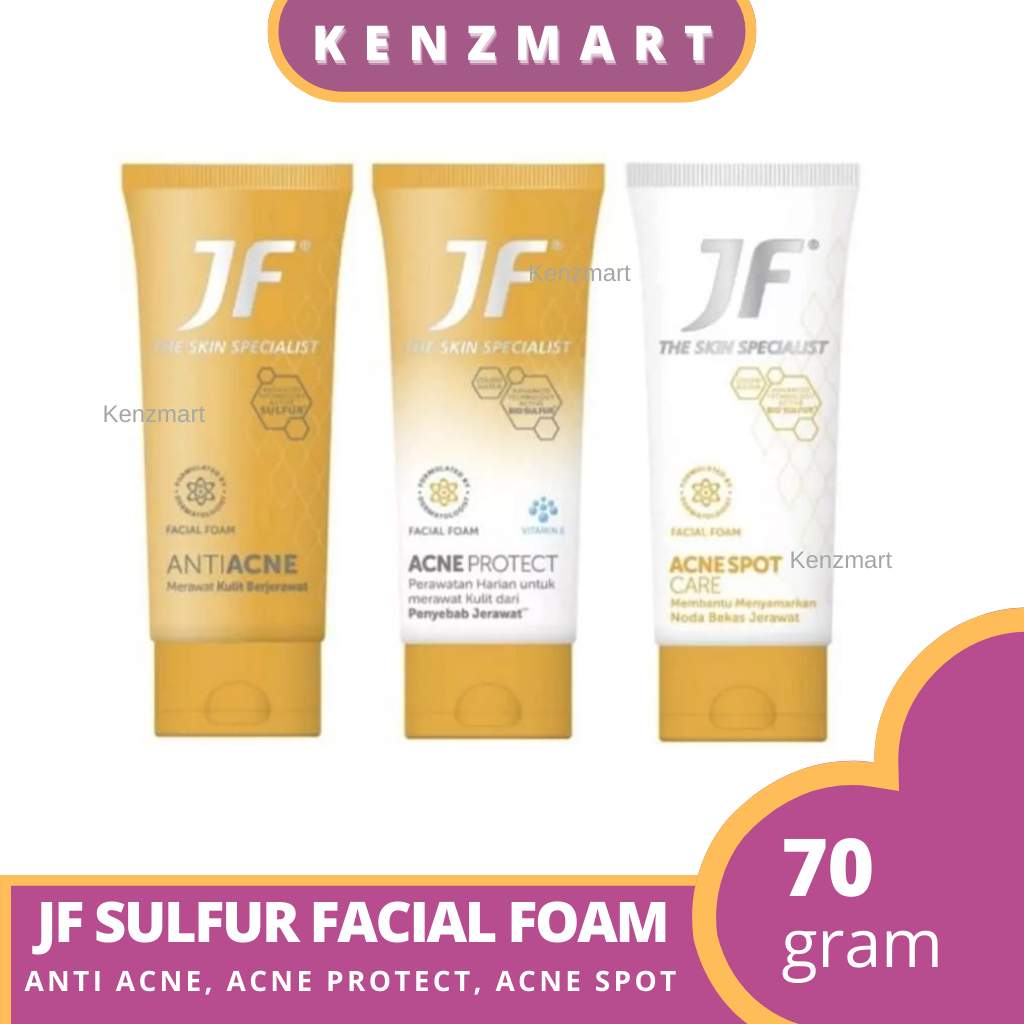 JF SULFUR FACIAL FOAM ANTI ACNE, ANTI PROTECT, ANTI SPOT 70 GR