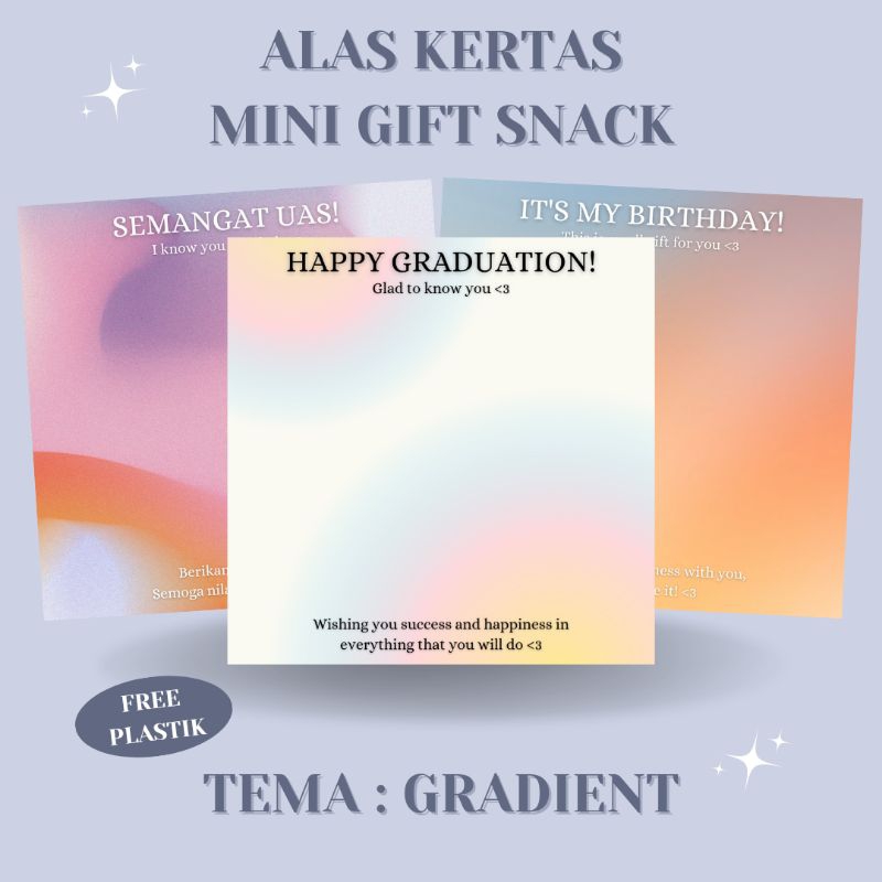 

ALAS KERTAS MINI GIFT SNACK GRADIENT (BISA CUSTOM)