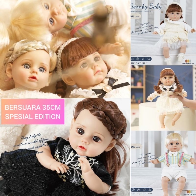 READY SPESIAL Boneka Reborn Mini 35cm Bersuara Baby