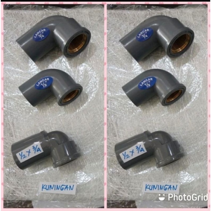 Knee Drat Dalam 3/4 x 1/2   Kuningan