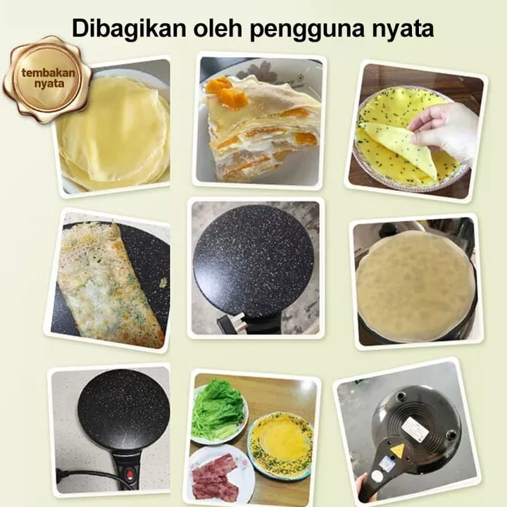 Electric Crepe Maker Alat Pembuat Crepes Lumpia [Ready Stock] Crepes Maker Alat Pembuat Crepe / Kulit Risol, Lumpia, Martabak