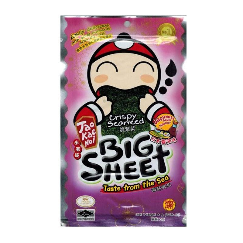 

Tao Kae Noi Crispy Seaweed Big Sheet Japanese Sauce 3.2g