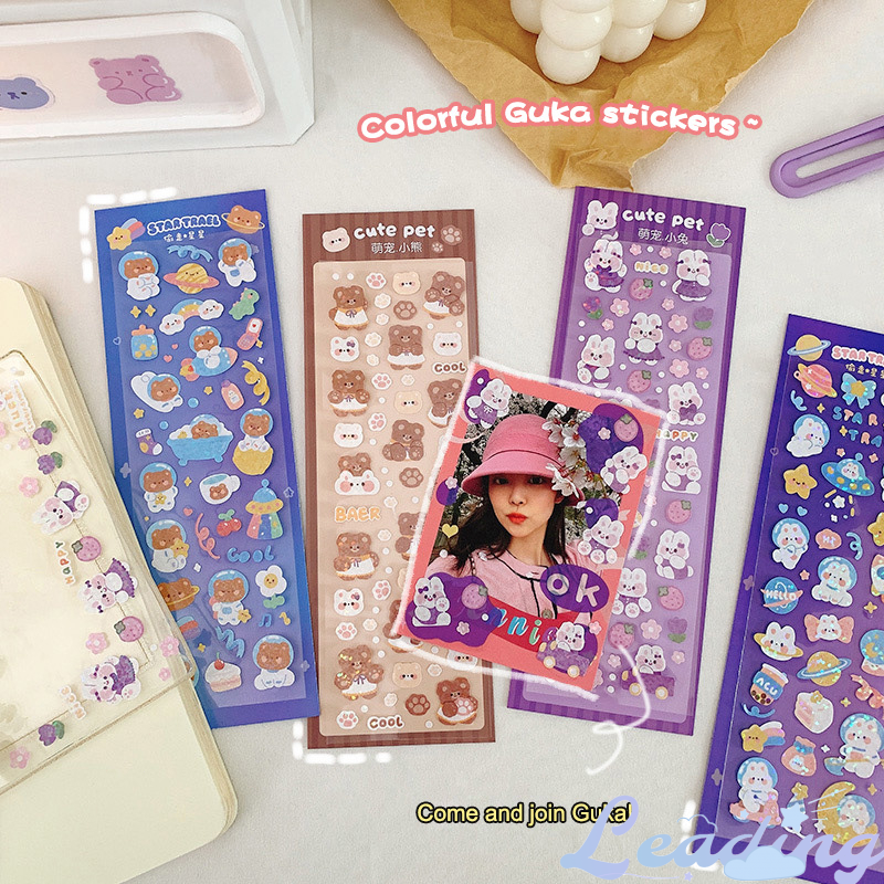 

Stiker Laser Kartun Pola Kecil Tahan Air Untuk DIY Bahan Scrapbook-Le