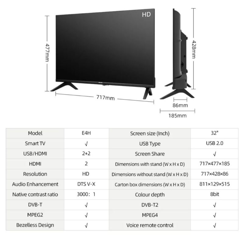 ANDROID TV HI 52 inch