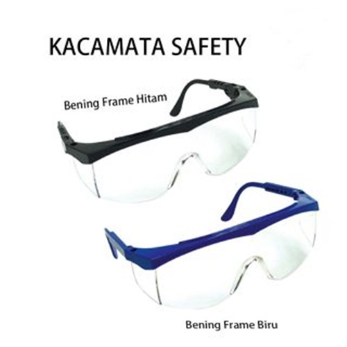 Kacamata Safety Bening/ kacamata pelindung mata/Safety Glasses  5m+ anti virus