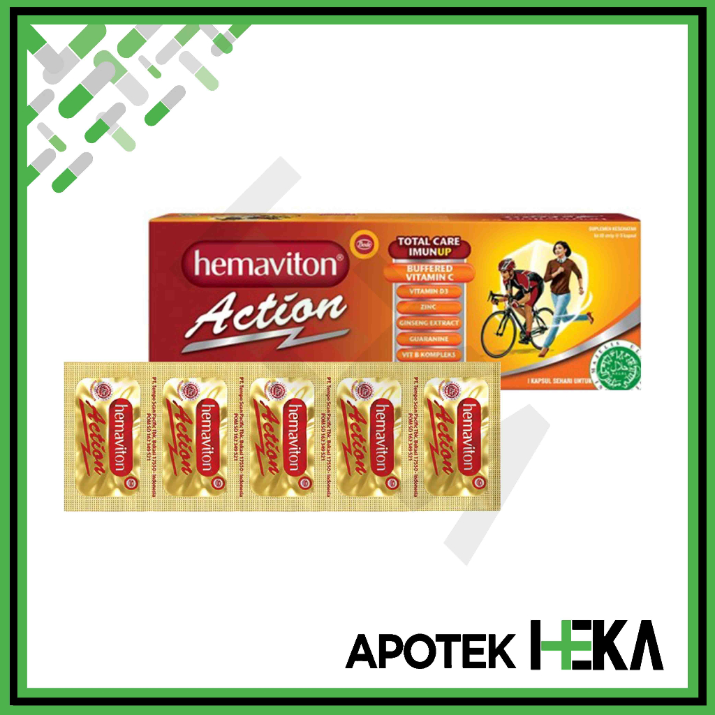 Hemaviton Action Total Care ImunUp Box Isi 10x5 Kapsul Multivitamin (SEMARANG)