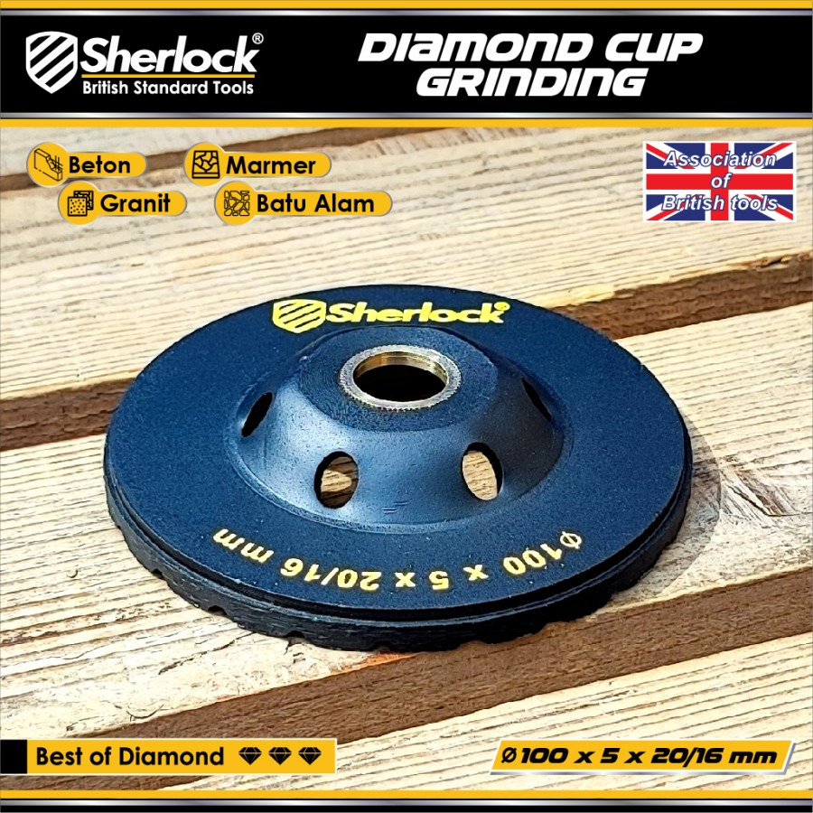 Diamond Cup Grinding Wheel Turbo 4&quot; Sherlock Original