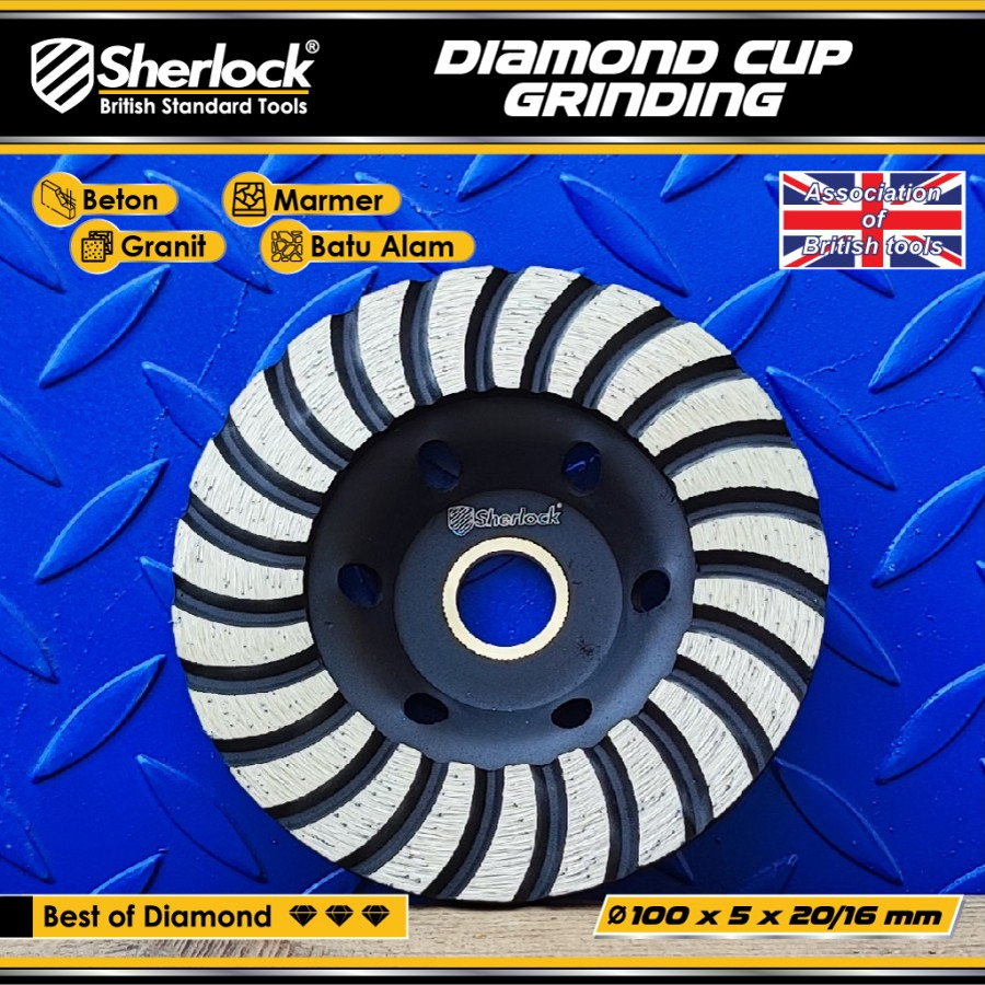 Diamond Cup Grinding Wheel Turbo 4&quot; Sherlock Original