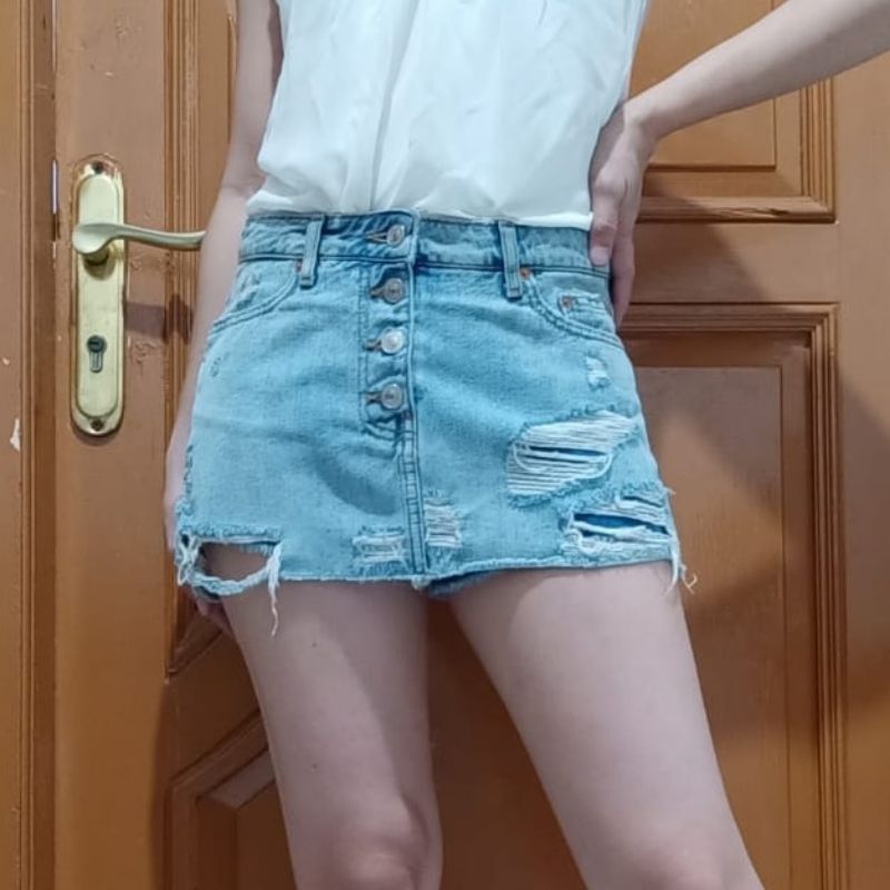 Celana Jeans Import Hotpant Musim Panas Celana Wanita