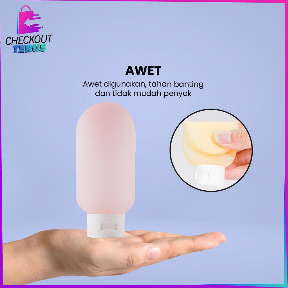 CT C852 Botol Travel Portable Fliptop Tempat Sabun Cair Bahan Plastik Botol Tempat Isi Ulang Cosmetic Botol Refill Sabun Lotion Travelling