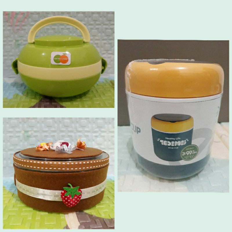Tedemei soup cup termos cangkir sup bubur wadah kontainer lunch box kotak makan 6772 510ml - Golden 
