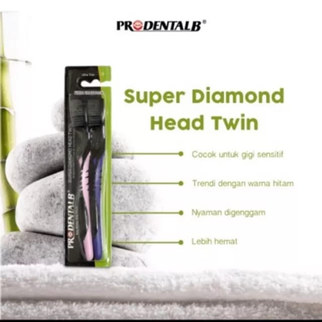 PRODENTAL B SIKAT GIGI SUPER DIAMOND HEAD TWIN (ISI 12 PCS)