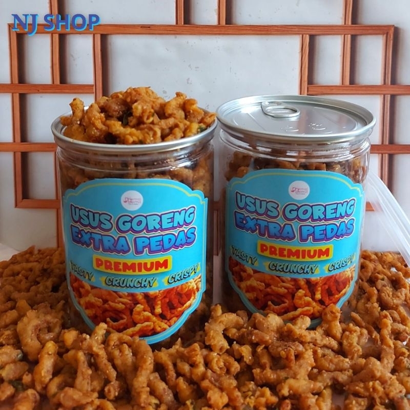 

[Snack Original] - Can Kerupuk Usus Goreng Extra Pedas Krupuk Usus Pedas