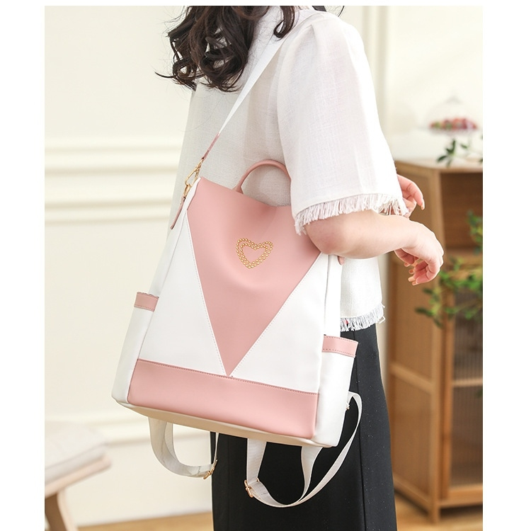 TAS RANSEL WANITA PREMIUM KULIT PINK AVENELLE TA813P3 KOREA BACKPACK CEWEK SEKOLAH GENDONG PUNGGUNG KULIAH KERJA KEKINIAN FASHION BATAM MURAH BRANDED