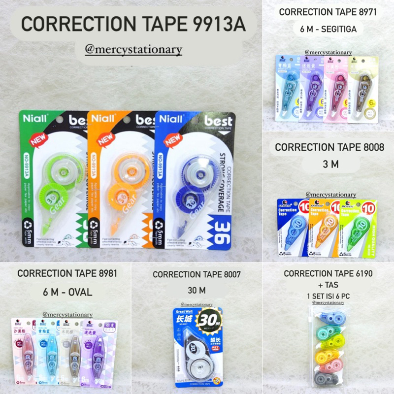 

Correction Tape Fancy Tipp-Ex Pita Koreksi Set