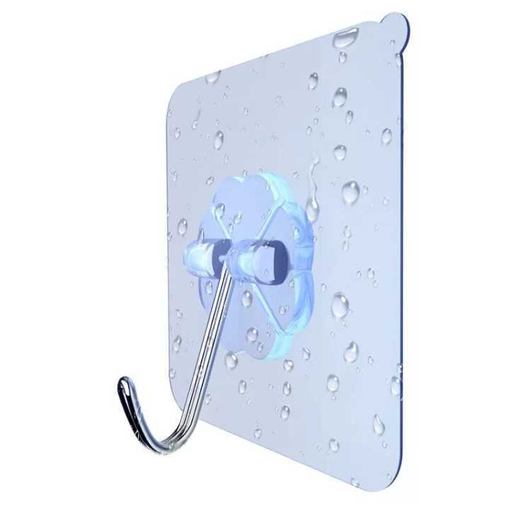 DOMMO - D6041 Gantungan Hook Transparan Dinding Serbaguna Multiguna / Gantungan Hook Magic / Gantunga Polos / Gantungan Hook Kail