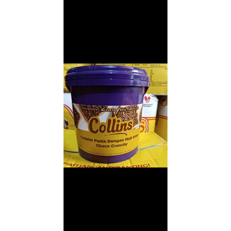 

collins dip glaze rasa choco crunchy 1kg/ topping donat/ topping kue