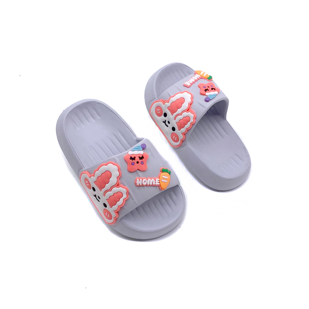 Sandal Selop Anak Perempuan Tebal Bahan Karet Simple Motif  Kelinci Lucu Kekinian