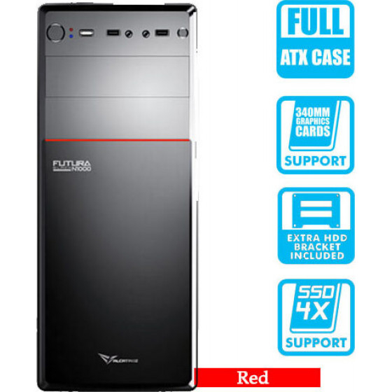 PC CASE ALCATROZ  FUTURA BLACK N1000 + PSU