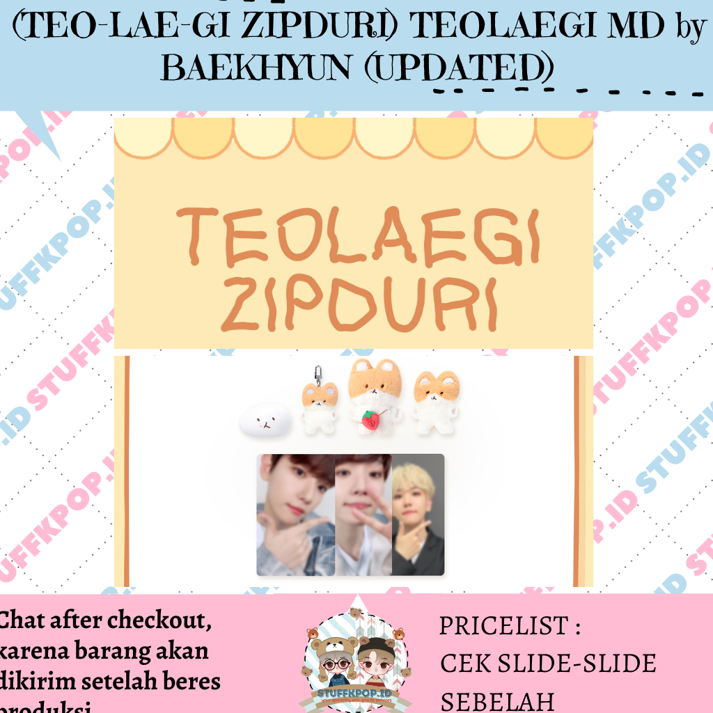 [READY STOCK] (TEO-LAE-GI ZIPDURI) TEOLAEGI MD by BAEKHYUN (TEOLAEGI MD Designed by BAEKHYUN,TEOLAEG