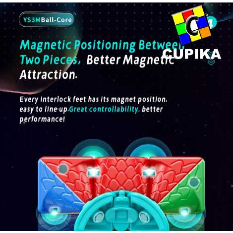 Rubik Moyu HuaMeng YS3M 2022 3x3 Magnetic / Maglev / Ball Core 3x3x3