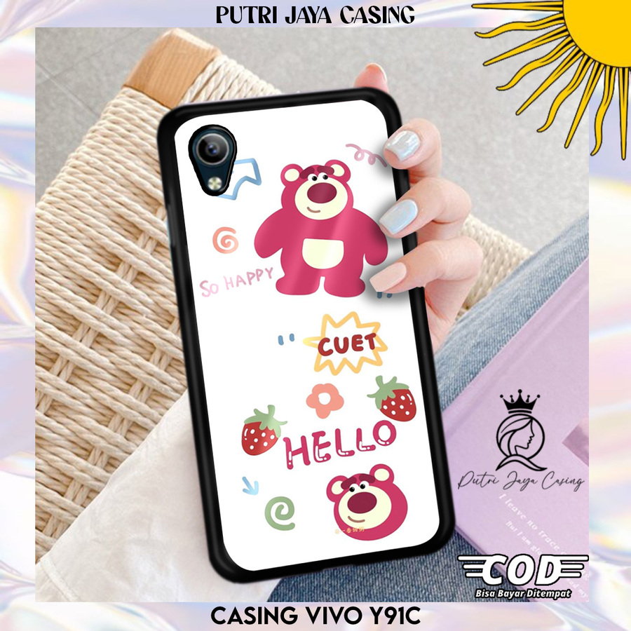 Case Hp VIVO Y91C Motif [ BEARLUCU03 ] Casing Hardcase Softcase Estetik Premium Keren Aksesosris Pel