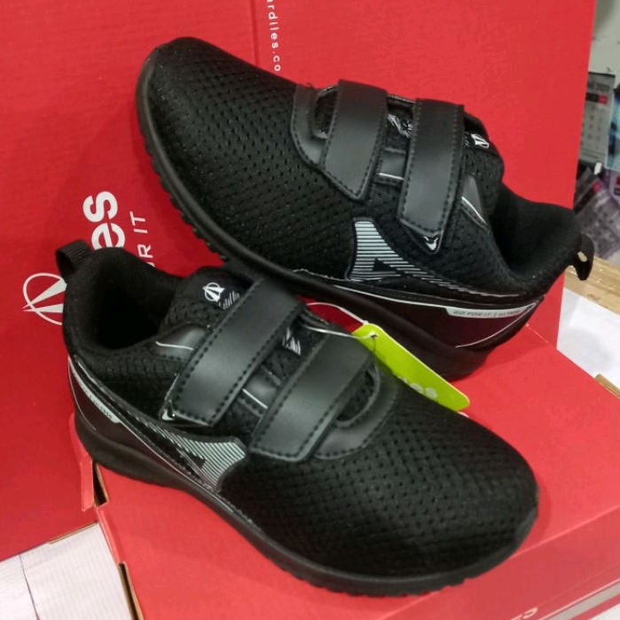 sepatu sekolah anak laki laki dan perempuan Ardiles rostec original hitam polos