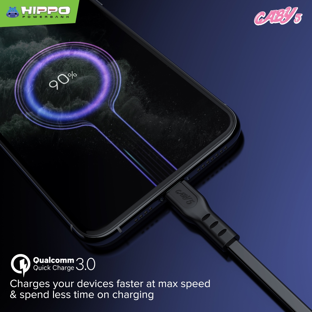 Hippo Kabel Caby 5 100Cm  Micro Type C Lightning Data Cable USB 3A 1M HC-01 Lighting SC-01 Lighting TC-01 Micro