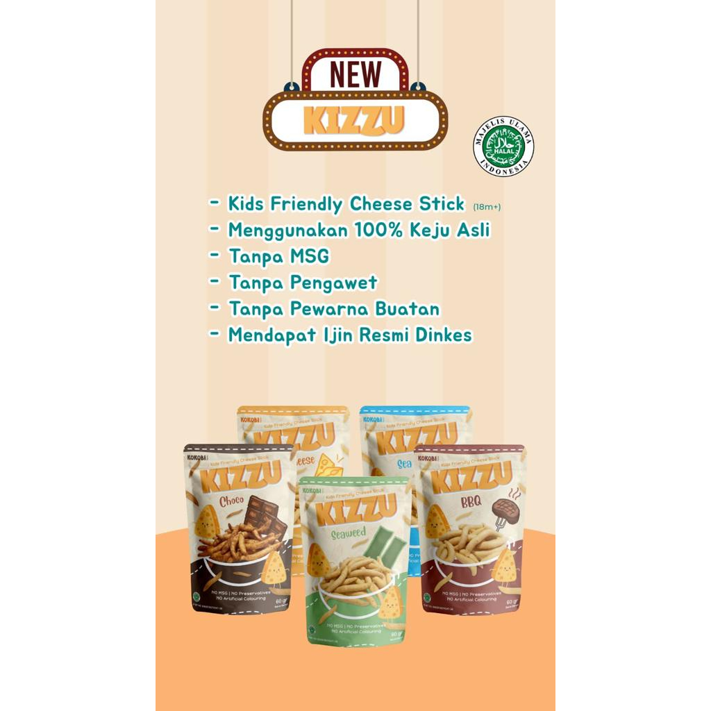 Abe Food Kokobi Kizzu Kids Friendly 60Gr - Snack Kizzu - Makanan anak