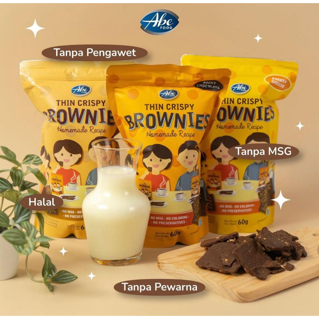 Abe Food Thin Crispy Brownies 60Gr - Snack Anak