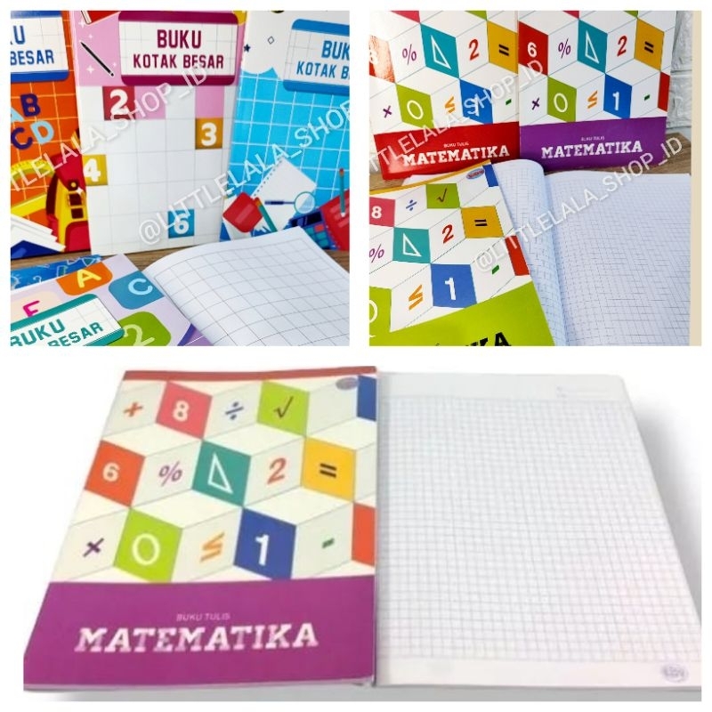 

Buku Matematika kotak kecil dan kotak besar/buku kotak besar paud/Buku tulis kotak Kecil Isi 38 Lembar/buku sidu/buku kotak kecil