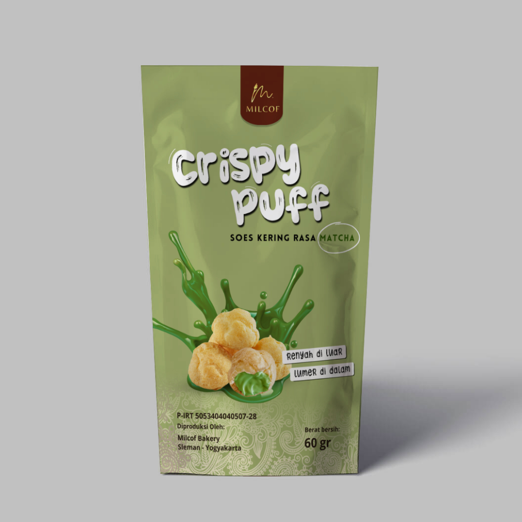 

MILCOF - Crispy Puff Chocolate Matcha 60 g - Sus Kering Premium