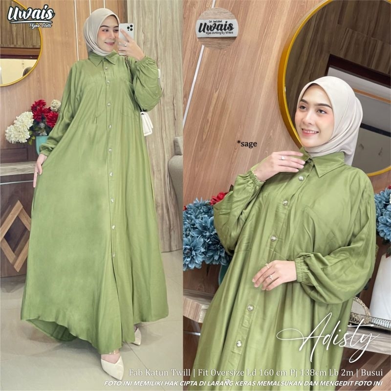 Adisty maxy super jumbo, bahan Katun twill adem, Ld.160 Pb.138 busui, by Uwais