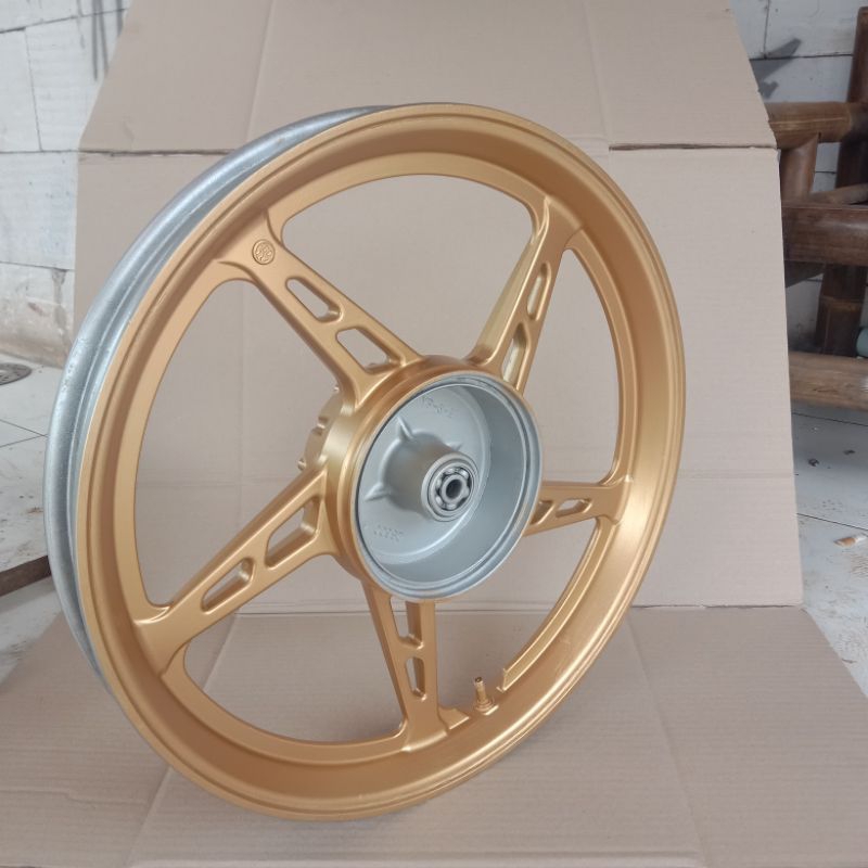 Velg Pelk Pelek Racing Belakang Motor Yamaha Jupiter Z Burhan Original Warna Gold