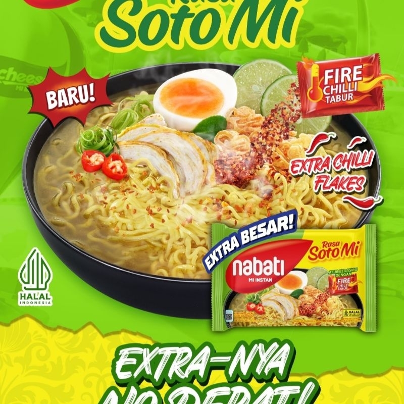 

Nabati richeese mie kuah rasa soto mie 75 gram