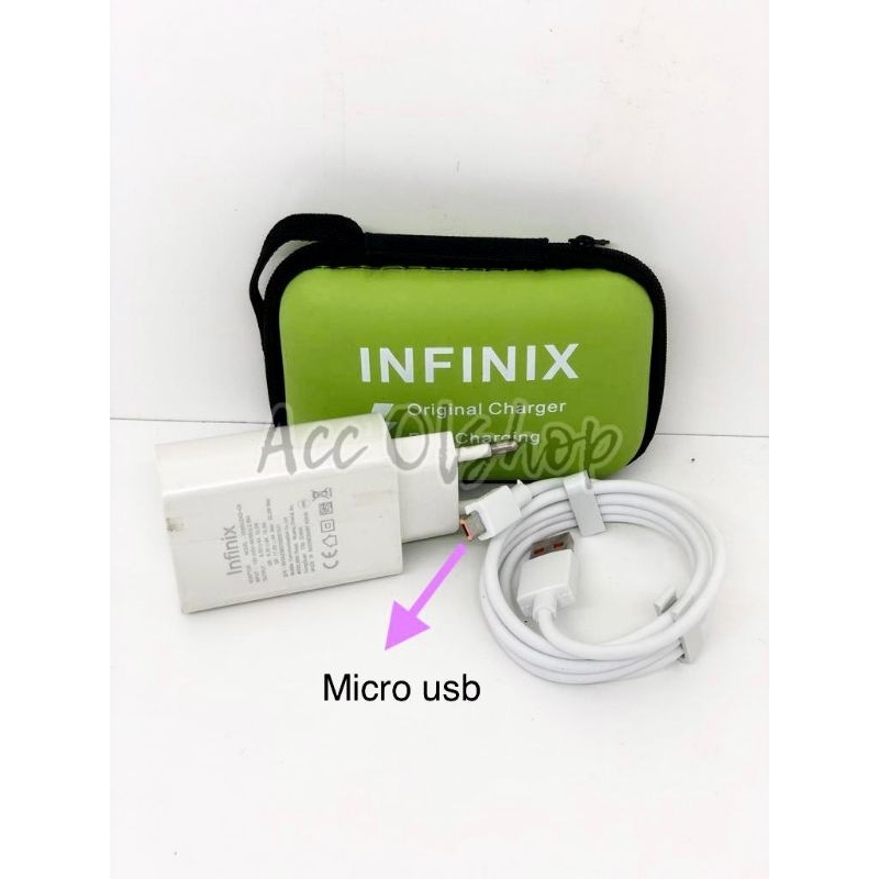 Charger Infinix Micro USB 3.5A 33W Fast Charging Plus Dompet Charger