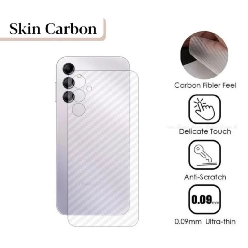 Samsung A24 A34 5G A54 5G skin carbon anti gores belakang karbon