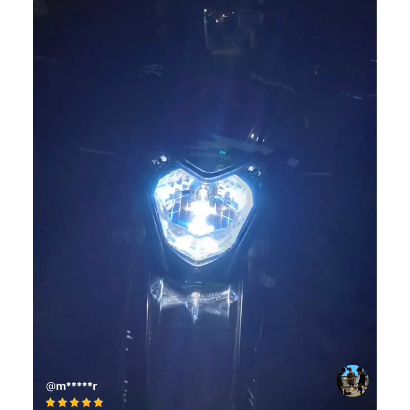 Lampu LED Utama Motor Mobil H-4 Laser D2 2 Warna Putih/Kuning &amp; Putih/Putih DC - D2-H4 Senja biru Vixion tiger mxking scoopy klx crf dll