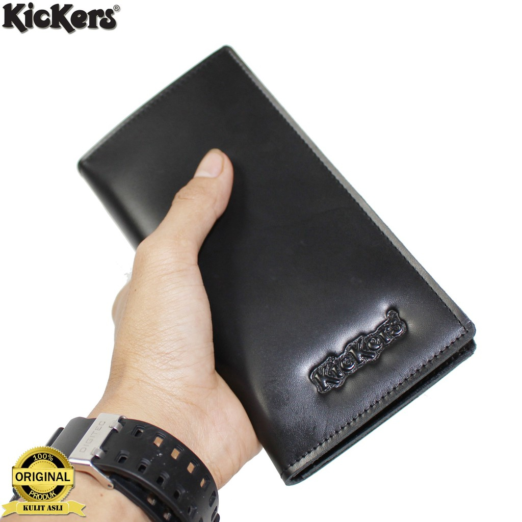 Dompet Pria Kulit  Panjang Asli Embos Kickers - Tanpa Kain Furing