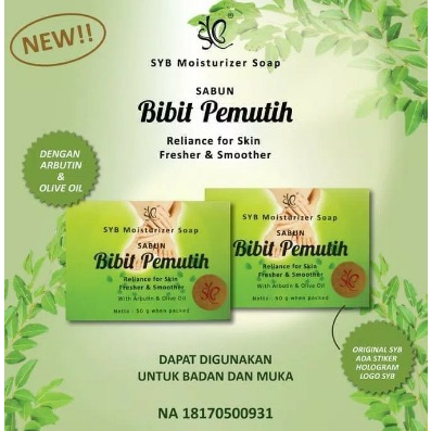 DHIOSHOPI - Sabun bibit pemutih syb bpom original - whitening soap - sabun pemutih pencerah