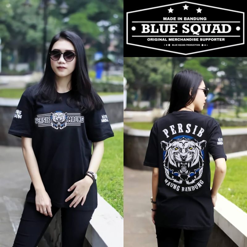 KAOS PERSIB  MAUNG BANDUNG BIRU LENGAN PENDEK KATUN COMBAT REAL PICT ORIGINAL BLUE SQUAD TERBARU PRI