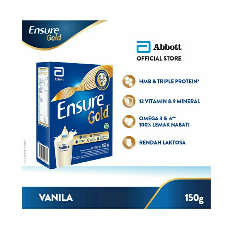 

Susu Ensure Gold Vanila 150g