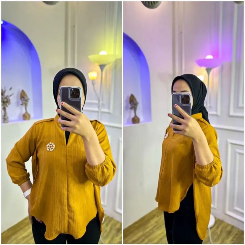 Livia Blouse Outer Wanita Lady Crush Atasan Wanita Baby Crush