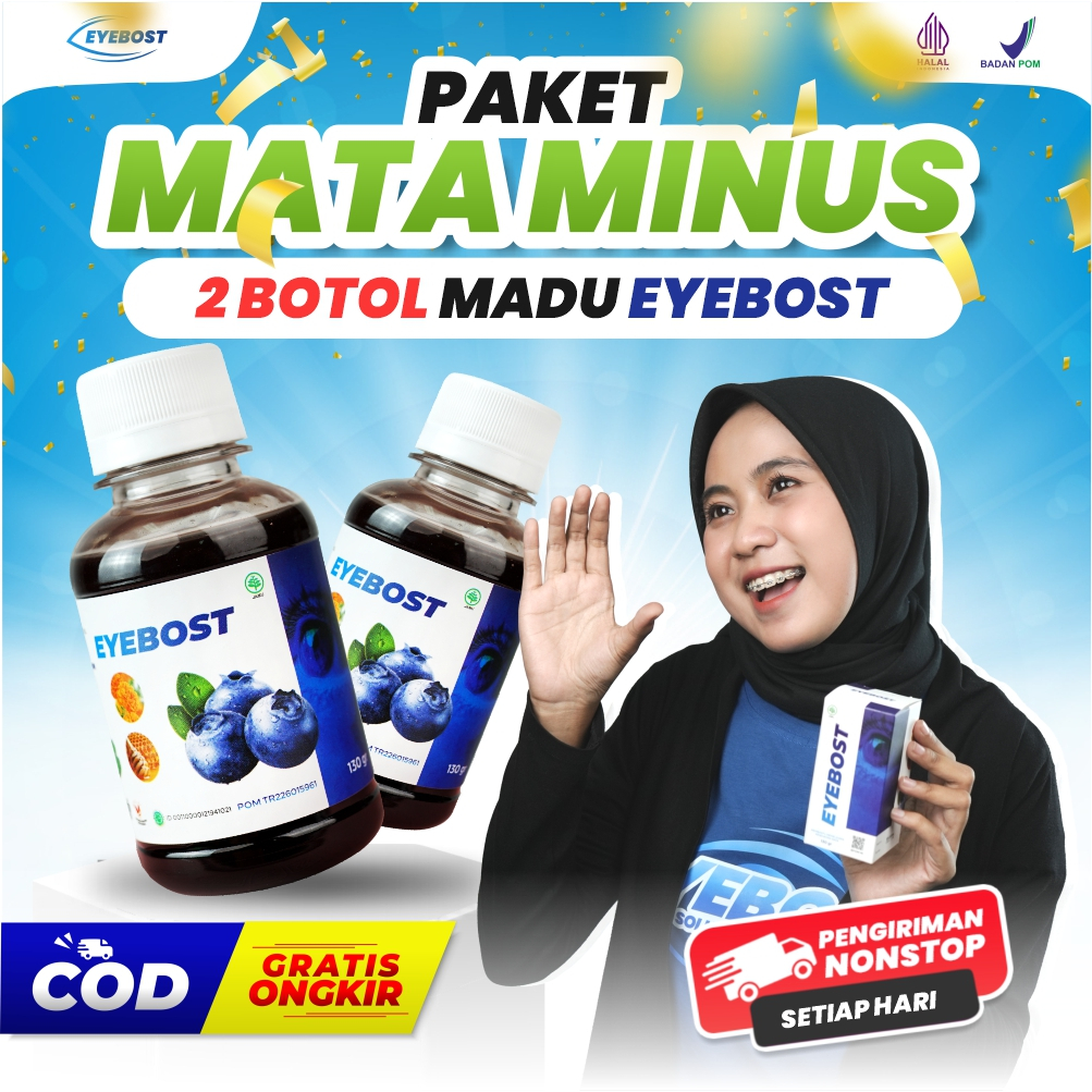 EYEBOST Paket Bebas Mata Minus - Madu Herbal Vitamin Mata Minus Mata Buram Katarak Mata Merah Mata Bengkak Mata Gatal Mata Iritasi Glaukoma Mata Jadi Jernih Segar &amp; Sehat